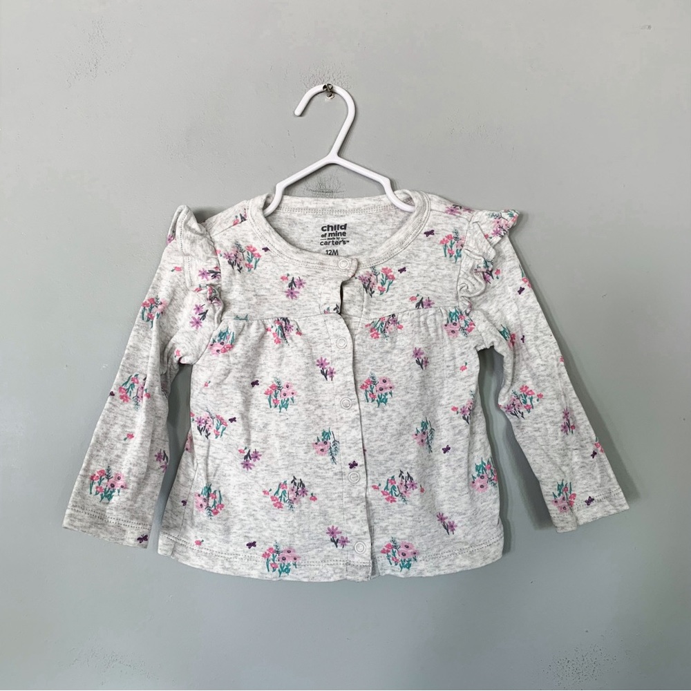 Carters • Floral Button Down Cardigan